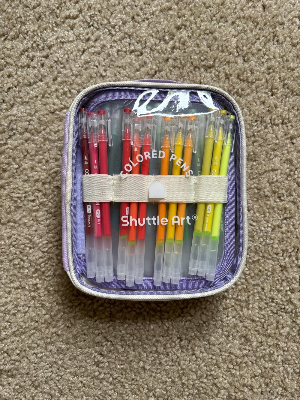 Shuttle Art Colored Pen Set in Purple Case
